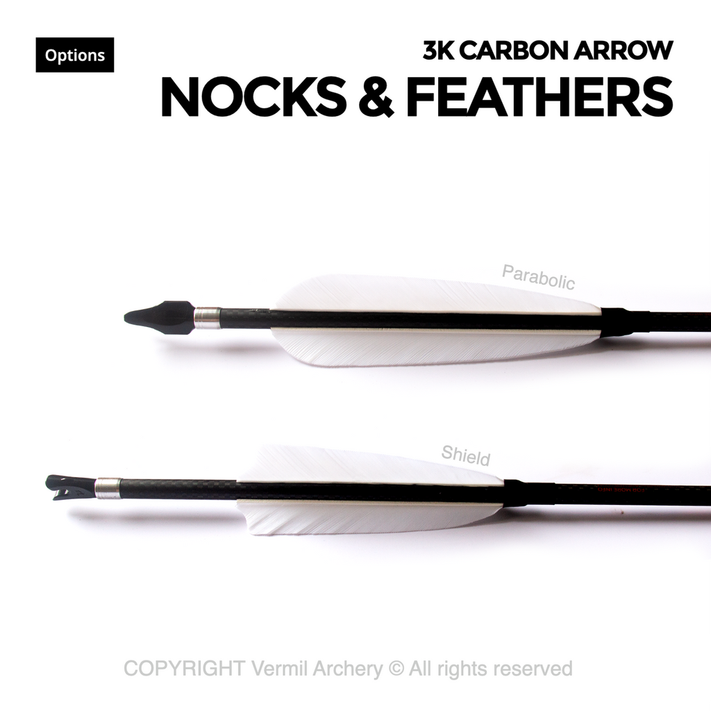 3K Carbon Arrows | Traditional Archery by Vermil® – VermilArchery.com
